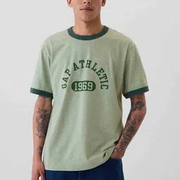 GAP Relaxed Fit Brand Logo Printed Pure Cotton T-shirt-picture-40