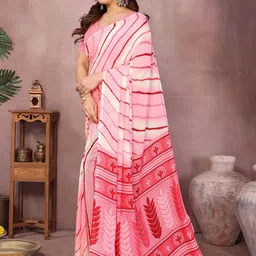 Moda Rapido Striped Poly Georgette Saree image 5