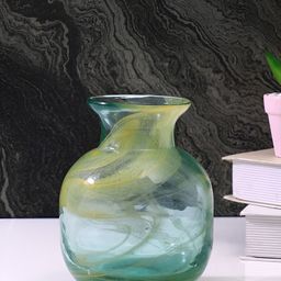 Myntra Elegant Homes Green & Yellow Printed Glass FlowerVases-picture-40