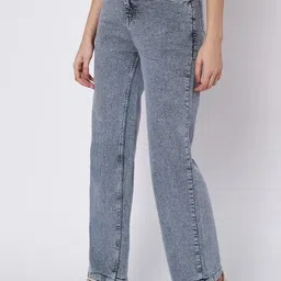 VBEAUTI Women Jean Relaxed Fit High-Rise Light Fade Stretchable Jeans-image-90