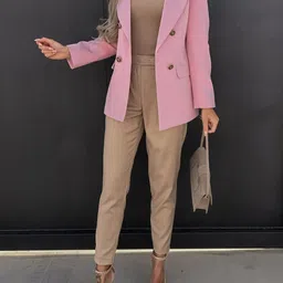 StyleCast Women Notched Lapel Slim Fit Single Breasted Blazer-picture-15