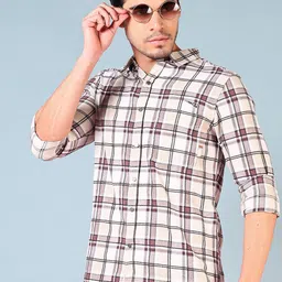 V-Mart Men Tartan Checks Opaque Checked Casual Shirt-picture-35