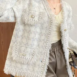 StyleCast Women Checked Open Front Jacket image 2