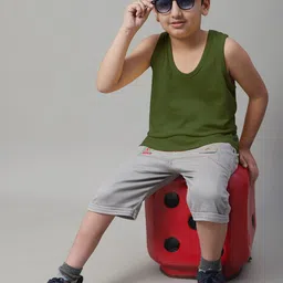 Friskers Boys Pack Of 2 Cotton Basic Vests 070525KDC-20-34 image 2