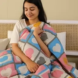 Anadhika Pink Floral Microfiber AC Room Single Bed Comforter image 2