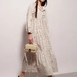 Vero Moda Women Abstract Print Fit & Flare Cotton Maxi Dress-image-51