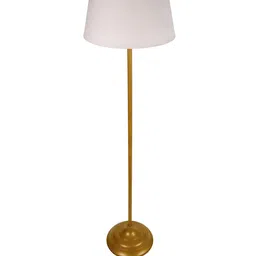 Homesake Straight Frustum Shaped Antique Gold Metal Floor Lamp With Iron Leg & Shade image 4