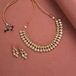 Opal Touch Gold-Plated American Diamond-Studded Jewellery Set-picture-47