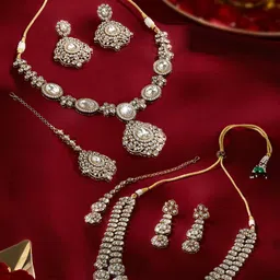 AMI Set Of 2 Stone-Studded Jewellery Set-image-17