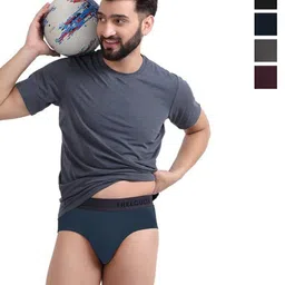 FREECULTR Men Pack Of 5 Mid-Rise Breathability Basic Briefs FCP-XT-B-PB-POB-SG-SW-AG-S image 1