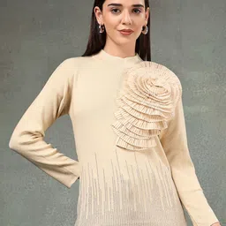 R.Code by The Roadster Life Co. Women Woollen Longline Pullover-picture-41