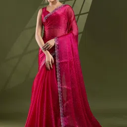 all about you Embellished Beads and Stones Poly Chiffon Designer Saree-image-59