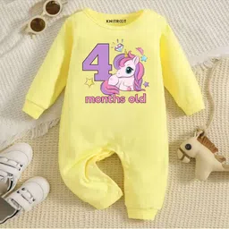 KNITROOT Kids Unicorn Printed Cotton Rompers-picture-19