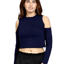 ROARERS Cold-Shoulder Cotton Crop Top-picture-10