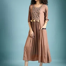 all about you Embroidered Puff Sleeve Fit & Flare Midi Dress image 5