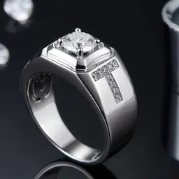 Heer Collection Sterling Silver Plated American Diamond Stone Studded Finger Ring-picture-21