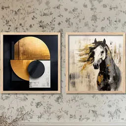 walllane Boho Wall Art With Frame Home Decor Wall Painting For Living Room Office Bedroom-picture-18