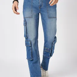 SF JEANS by Pantaloons Men Slash Knee Light Fade Jeans image 1