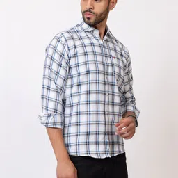MODERNITY Men Comfort Slim Fit Checked Casual Shirt image 2