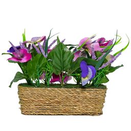 Cortina Purple 1 Pieces Artificial Flower With Pot-picture-45