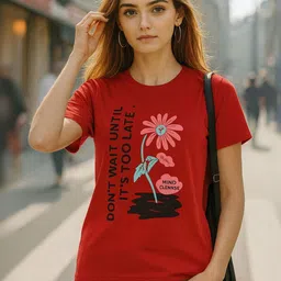 Moda Rapido Typography Printed Round Neck Cotton T-Shirt-picture-22