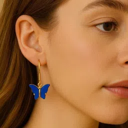 Digital Dress Room Set of 5 Gold-Plated Contemporary Shaped Drop Earrings image 2