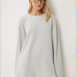 Happiness istanbul Striped Long Sleeves T-shirt With Trousers image 3
