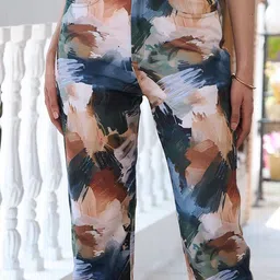 TANDUL Women Abstract Printed Smart Trousers image 2