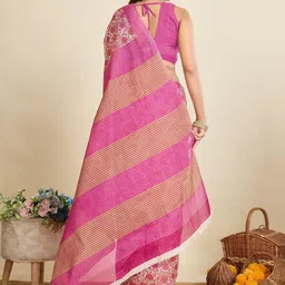 SHANVIKA Floral Printed Pure Cotton Saree image 4