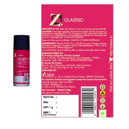 Z-MAGNETISM FOR MEN Classic Set Of 3 Long Lasting Deodorant Body Spray -150ml(100g) Each image 3