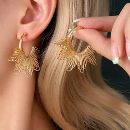 SALTY Lucrative Contemporary Half Hoop Earrings image 1