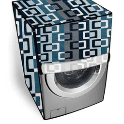 The Furnishing Tree Blue Printed Washing Machine Cover-picture-10