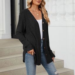 HERE&NOW Women Striped Longline Cardigan-picture-30