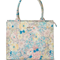 Berrylush Floral Printed Structured Tote Bag image 2