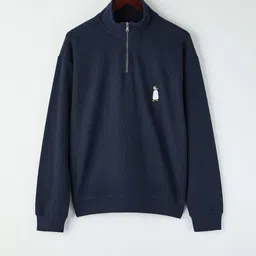 Trendyol Men Solid Mock Collar Pullover Sweatshirt-picture-10
