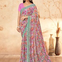 Anouk Rustic Floral Poly Georgette Sungudi Saree-picture-35