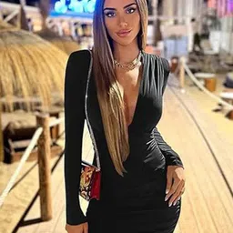 HERE&NOW Women V-Neck Bodycon Mini Dress-picture-40