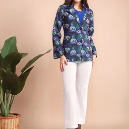 Mast & Harbour Printed Cotton Single Breasted Blazer image 5