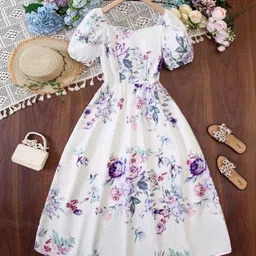YK Floral Print Fit & Flare Maxi Dress-picture-16