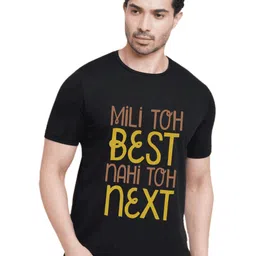 Hatke Trends Typography Printed Round Neck Pure Cotton T-Shirt-image-96