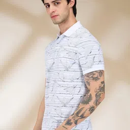 Being Human Men Printed Polo Collar Slim Fit T-shirt image 5
