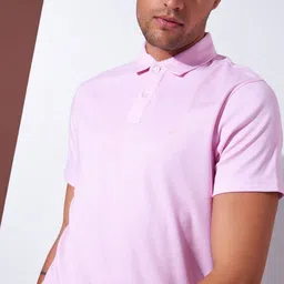 Markle Moro Men Solid Polo Collar Cotton Slim Fit T-shirt-picture-11