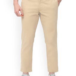 Basics Men Plain Tapered Fit Cotton Trousers-picture-47