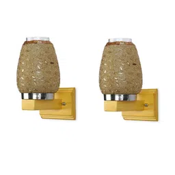 Somil Premium Designer Glass Wall / Night Lamp Elegant & Stylish Dcor Accent for Modern Interiors, color- Brown Size- 18.5 X 28 X 26 CM-image-85