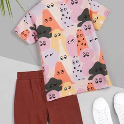 HELLCAT Boys Graphic Printed Short Sleeves T-Shirt With Shorts image 4