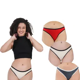 ORLIZEA Pack of 3 Women Low-Rise Cotton Blend Thongs-image-48