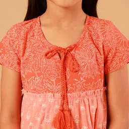 Sangria Girls Printed Pure Cotton A-Line Dress image 4