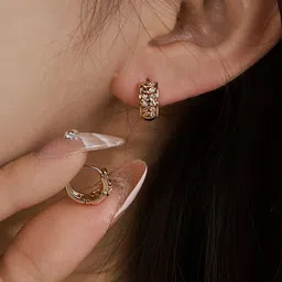 Jewels Galaxy Geometric Hoop Earrings image 3