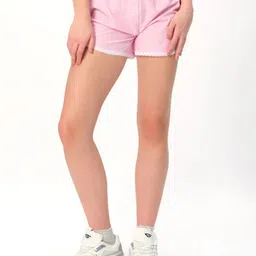 Bonkers Corner Women Pink Lace Trimmed Boxer Shorts image 1