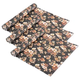 Kuber Industries Grey & Orange 3 Pieces Printed Water Resistant Shelf Liner Organisers image 1